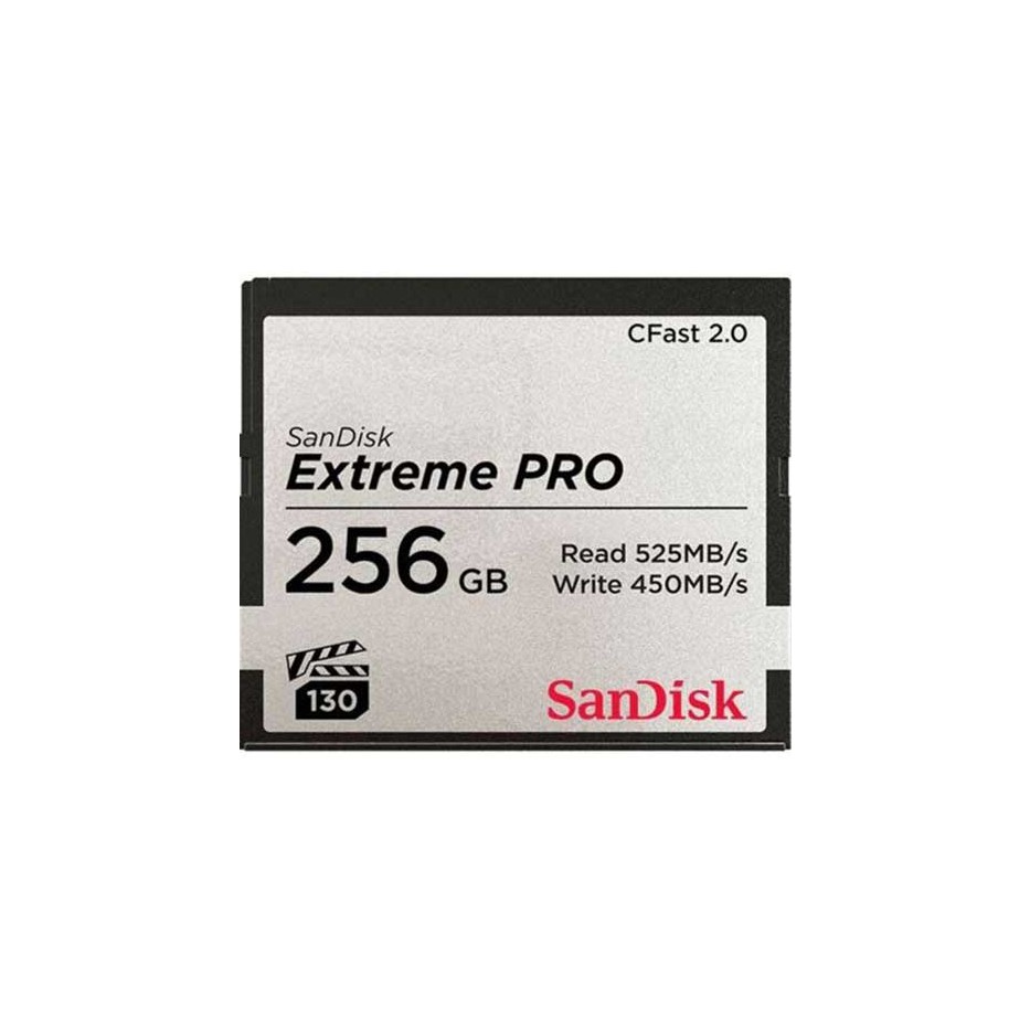Sandisk Extreme Pro 256 Go, carte CFast 2.0 rapide 525 Mo/s