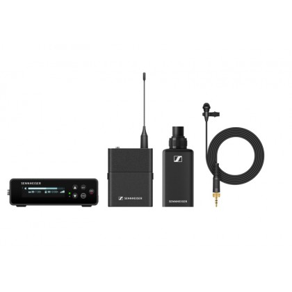 EW-DP ENG Set - Kit audio UHF numérique sans fil avec émetteur de poche SK, émetteur plug-on SKP et micro-cravate omnidirectionnel