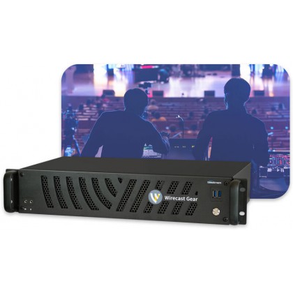  Wirecast Gear 4K SDI - Puissant serveur de diffusion en direct 4K 12G-SDI et de streaming vidéo broadcast avec stockage interne