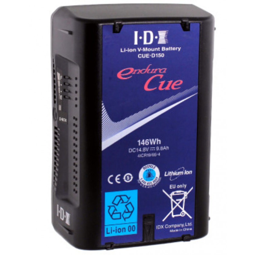 IDX CUE-D150, batterie V-Mount 146 Wh 14,8 V avec sortie D-Tap 50 W