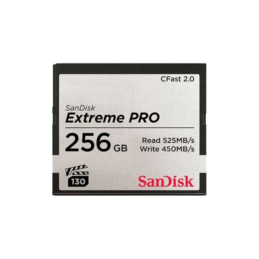 Sandisk Extreme Pro 256 Go - Carte mémoire compact flash CFast 2.0 ultrarapide
